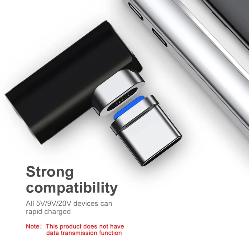 Магнитная поддержка быстрой зарядки 4.3A локоть прямоугольный usb type C к USB зарядное