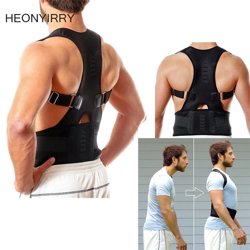 

Male Female Adjustable Magnetic Posture Corrector Corset Back Brace Back Belt Lumbar Support Straight Corrector de espalda S-XXL