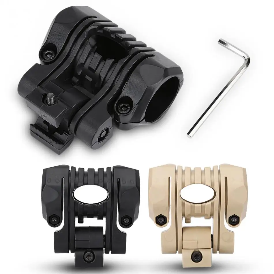 

1pcs 25mm Tactic Helmet Clamp Adaptor for Fast Helmet Black Helmet Flashlight Clip Holder Outdoor Sports Cycling Headlight Mount