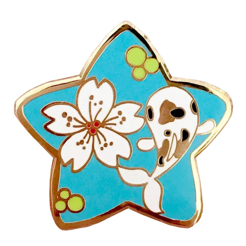 

fish flower cute hard Enamel pin badge
