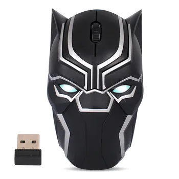 

120*68*45mm Black panther wireless mouse cool led Optical Portable Mobile Computer Mause PC Gaming Mice for Laptop desktop