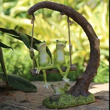 For decoration rustic resin frog garden sculpture crafts animal decoration artificial sculpture crafts as garden home decoration