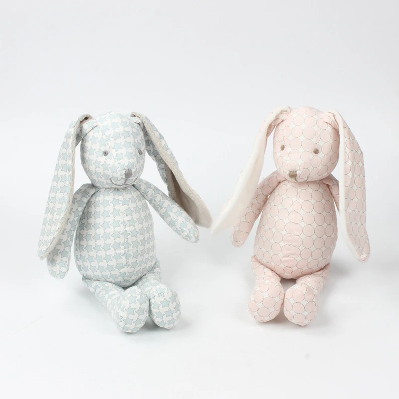 Детские плюшевые игрушки детские развивающие игрушка для малышей с принтом Мягкий хлопок мягкие Животные кролика для новорожденных детей Рождественский подарок 30 см