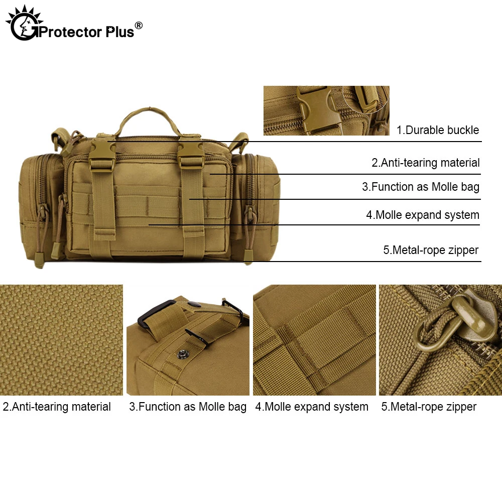 Protector Plus Tactical Utility Bag Molle Pouch Outdoor Messenger