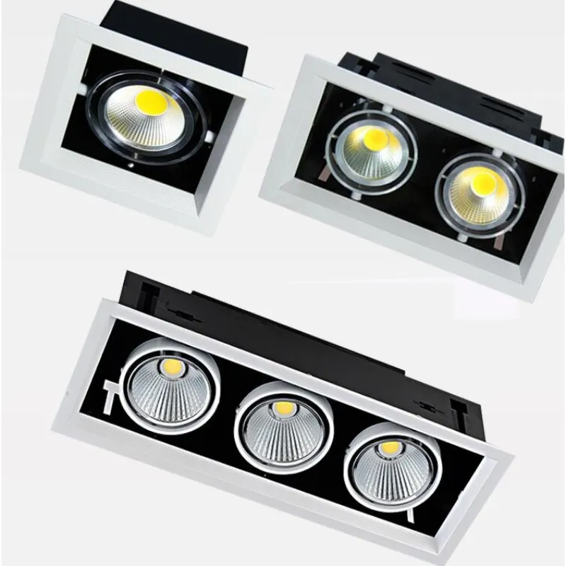 

LED Ceiling Downlight 10W 20W 30W LED COB Downlight AC110V 220V Square Recessed Dimmable LED Down light