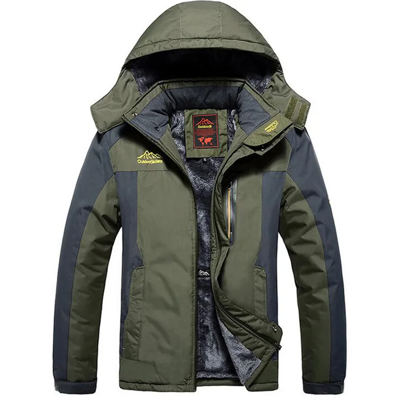 

Size L-9XL Winter Jacket Men Waterproof Windproof Coat Winter Warm Parkas Men's Clothing -30 Degree Centigrade 130kg Can Wear