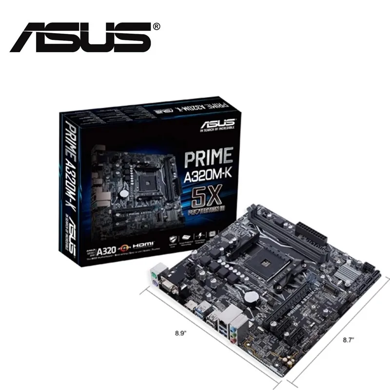 Абсолютно новая материнская плата ASUS PRIME A320M K AMD Ryzen AM4 DDR4 HDMI VGA M.2 USB 3 1 Micro