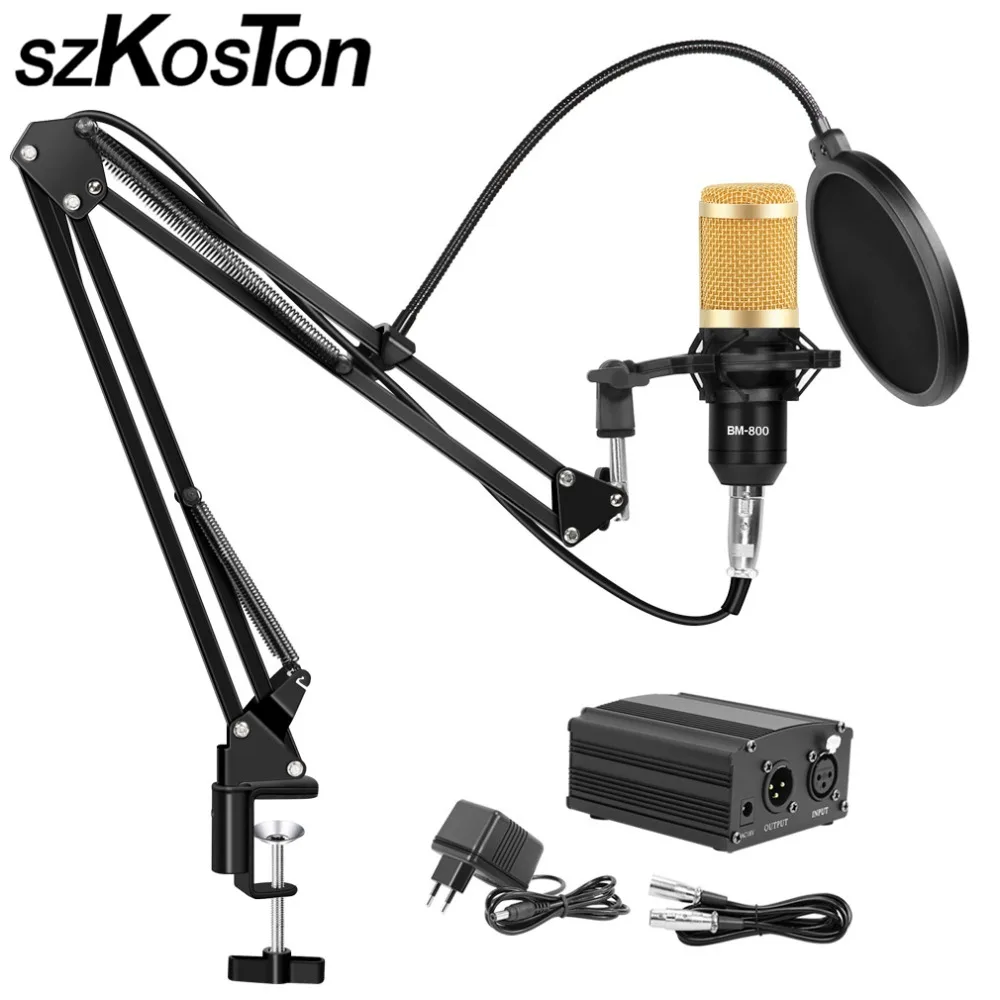 BM 800 Microphones for Computer Karaoke Microphone with Microphone Stand Professional Condenser