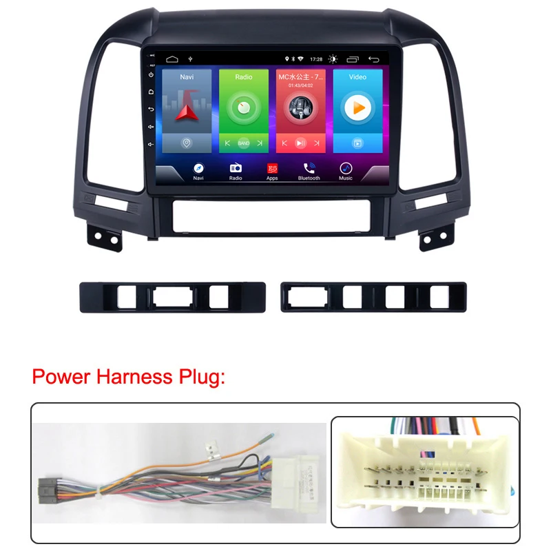 Clearance Full Touch Car Android 8.1 Radio Player For HYUNDAI Santa Fe 2005-12 Vehicle GPS Navigation Video Multimedia Built In Bluetooth 2