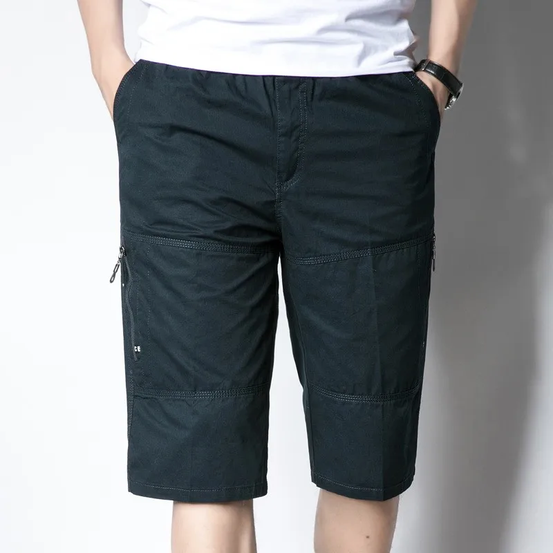 Модные повседневные летние мужские прямые шорты с высокой талией дизайн карманы хлопок свободные плюс размер XL-5XL мужские шорты Уличная одежда