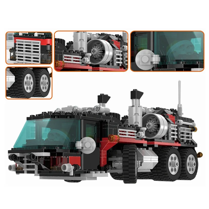 

Compatible with Lego Technic Series 5590 model 21016 1175pcs Truck Trailer with Helicopter building blocks toys for children