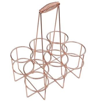 

Wine Holder Bottle Beer Crate Bottle Server for 6 Bottles Metal Table in Restaurant KTV Bar For Beer Metal Storage