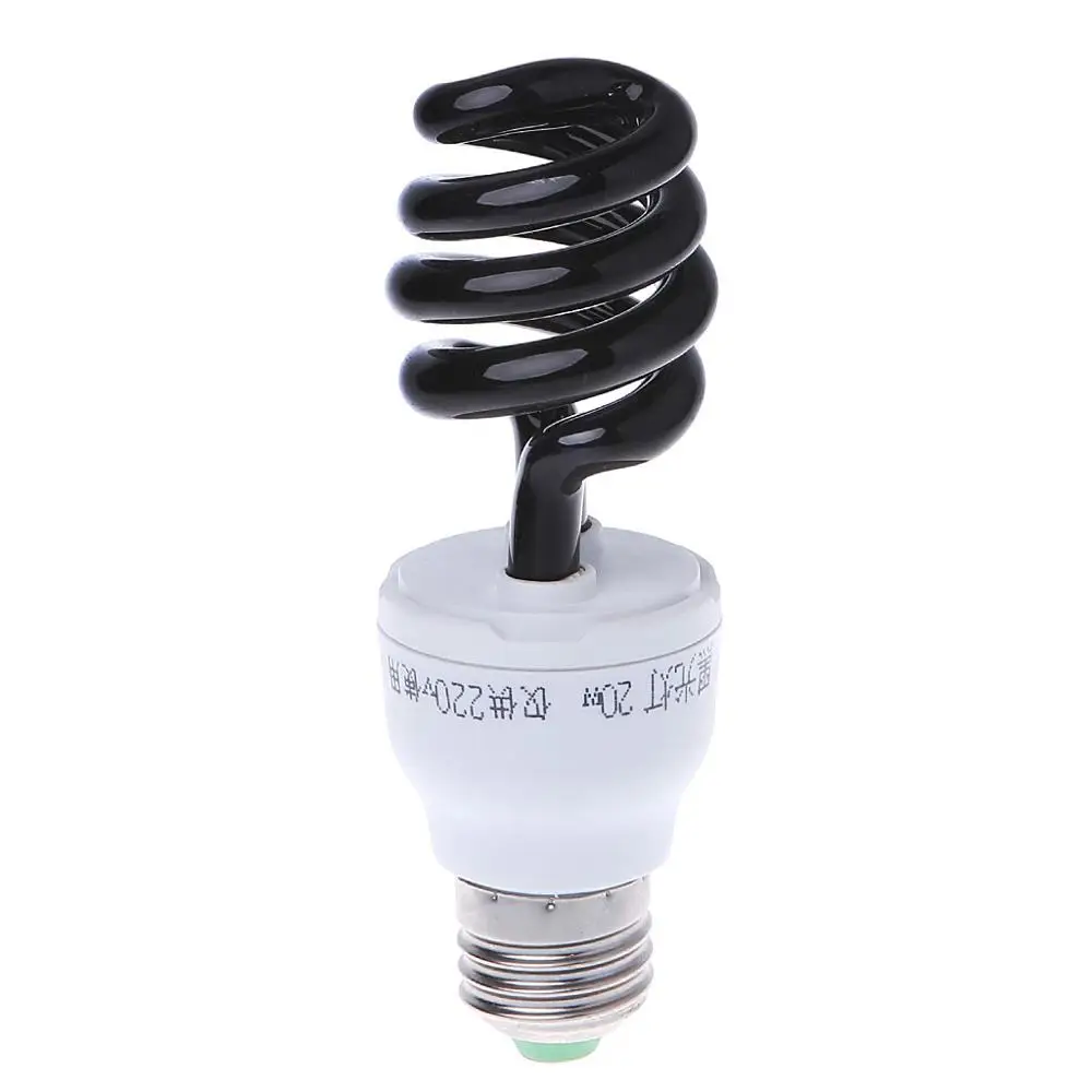 HNGCHOIGE E27 5/15/20W UV ультрафиолетовые люминесцентные черный светильник CFL светильник Лампа 220V E27 300~ 400nm - Мощность в ваттах: 20 w