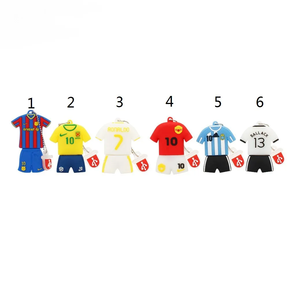 

USB flash drive fashion soccer clothing series usb 2.0 pendrive 16GB 128gb 4GB 8GB pen drive 32GB 64GB usb memory free shipping