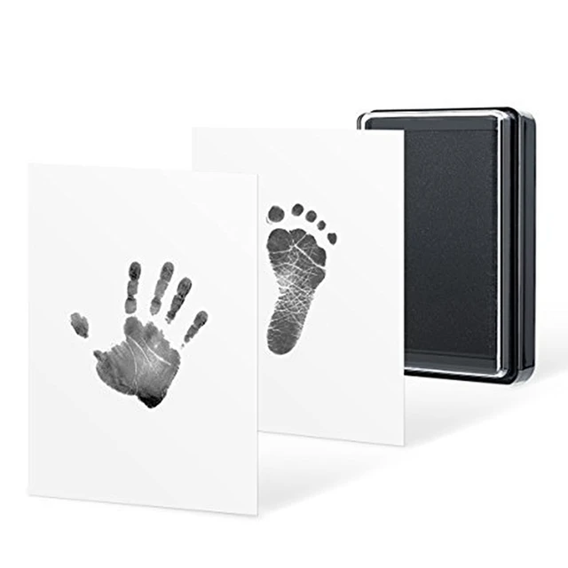 baby care non toxic baby handprint footprint imprint kit casting