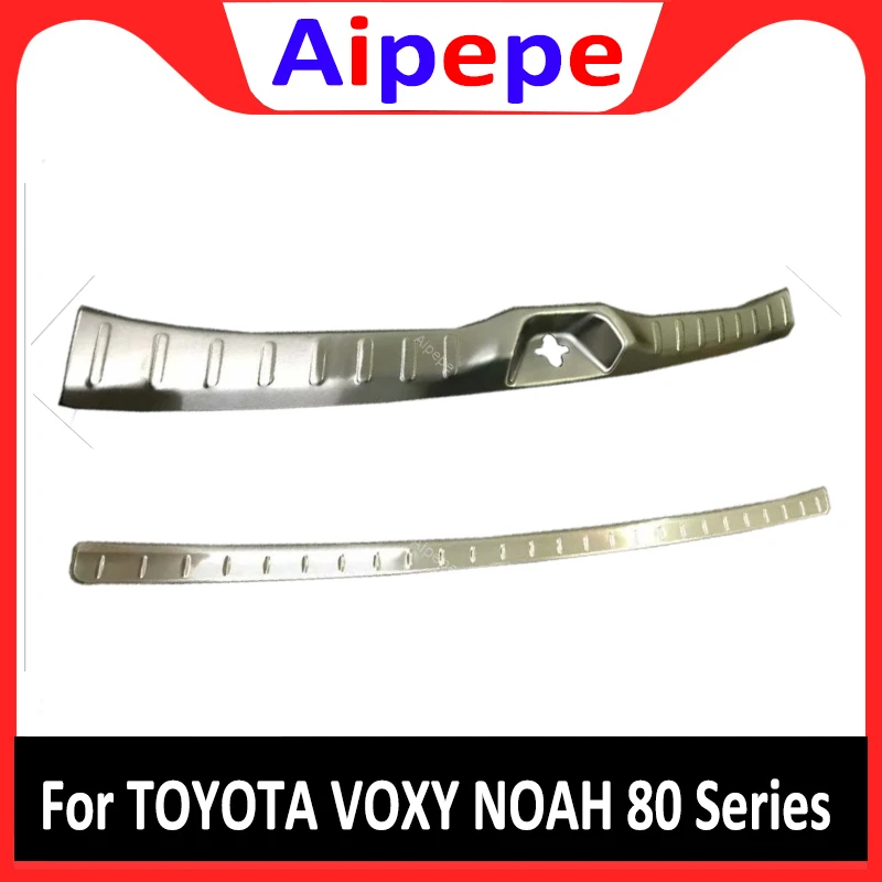 

For TOYOTA VOXY NOAH 80 Series R80 Rear Trunk Deck Bumper Protector Panel Boot Cover Stainless Steel Trim Door Sill Car styling