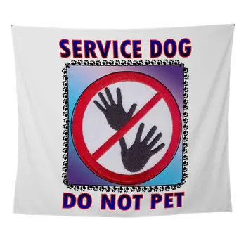 

SERVICE DOG DNP Wall Tapestry Sandy Beach Picnic Throw Rug Blanket Camping Tent Travel Sleeping Pad