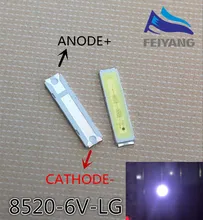 200pcs PARA LG SMD 8520 LED 50 pçs/lote 6 Innotek LEVOU Retroiluminação LED 8520 V branco Fresco TV Aplicação