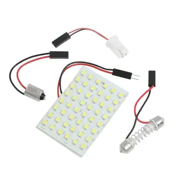 

TOYL White 1210 SMD 48 LED Car Interior Dome Light Panel T10 BA9S Festoon