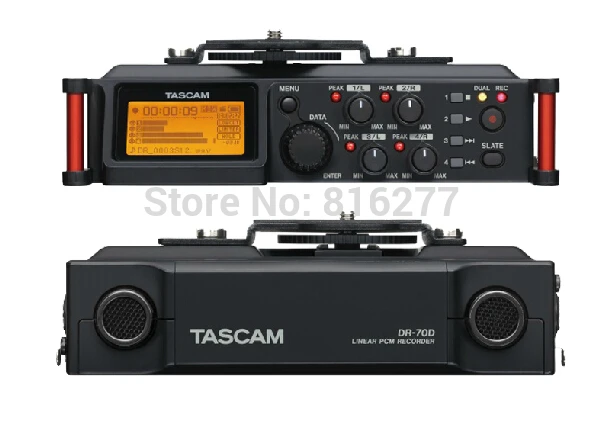 TASCAM DR-70D Профессиональный 4-канальный Регистраторы для SLR аудио микро-пленки запись четырехканальный Регистраторы и усилителей синхронный