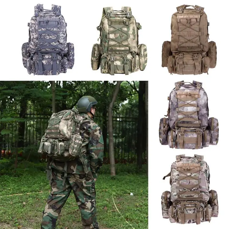 

1pcs Military Army Tactical Backpack Molle Tactical Backpack Rucksack Hiking Camping Water Resistant Bags 600D Camouflage Bag