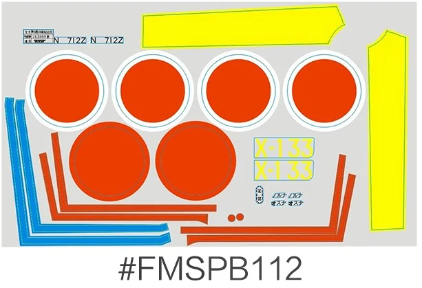 RC Plane Part Decal for FMS Model 800mm Zero Fighter FMS036 RC Plane Part Decal for FMS Model 800mm Zero Fighter FMS036