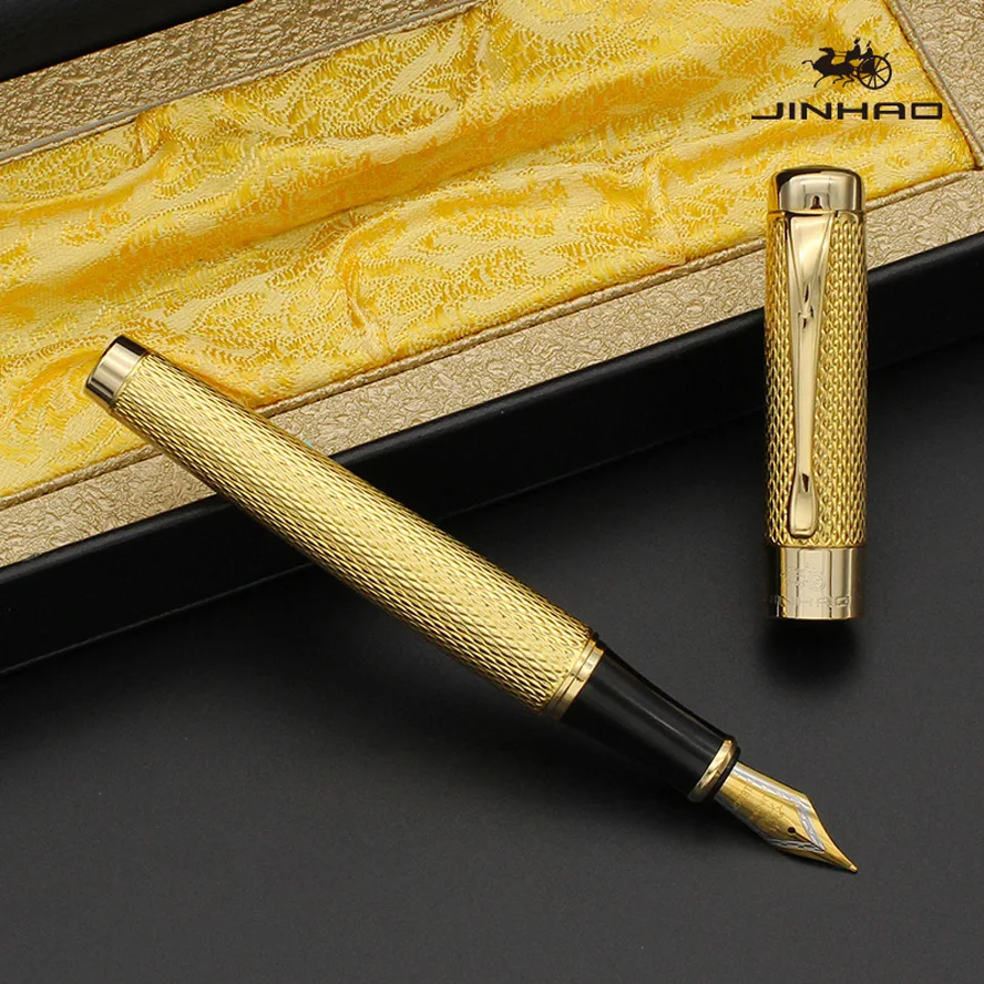 JINHAO 1200 Metal Fountain Pen Luxury 0.5MM 1.0MM Nib Calligraphy Ink