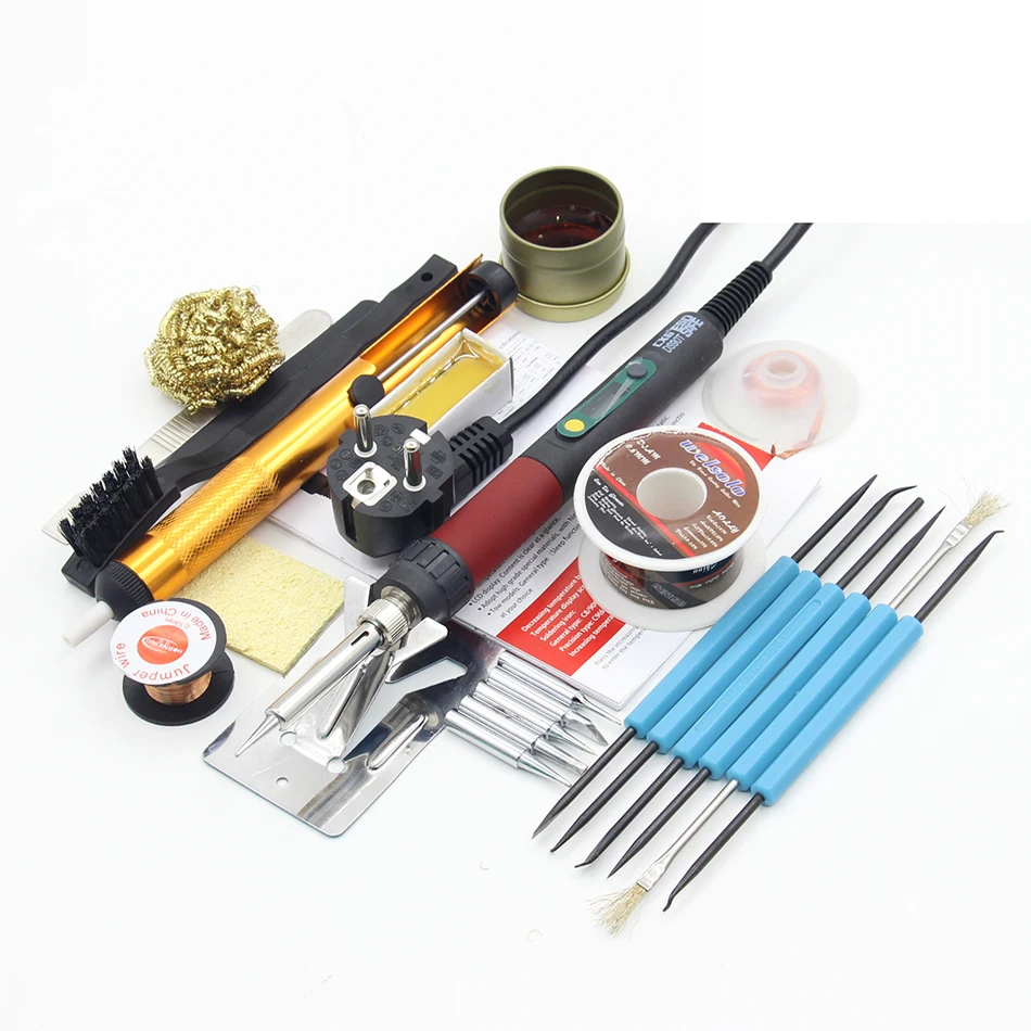 

CXG DS90T electric soldering iron 220V 90W rework soldering station welding tools temperature adjust soldering iron 900M tips