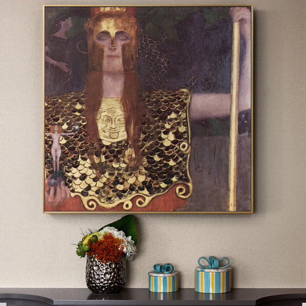 Posters Prints Pallas Athena By Gustav Klimt X Canvas Art Print Home Garden Marketplatforms Com