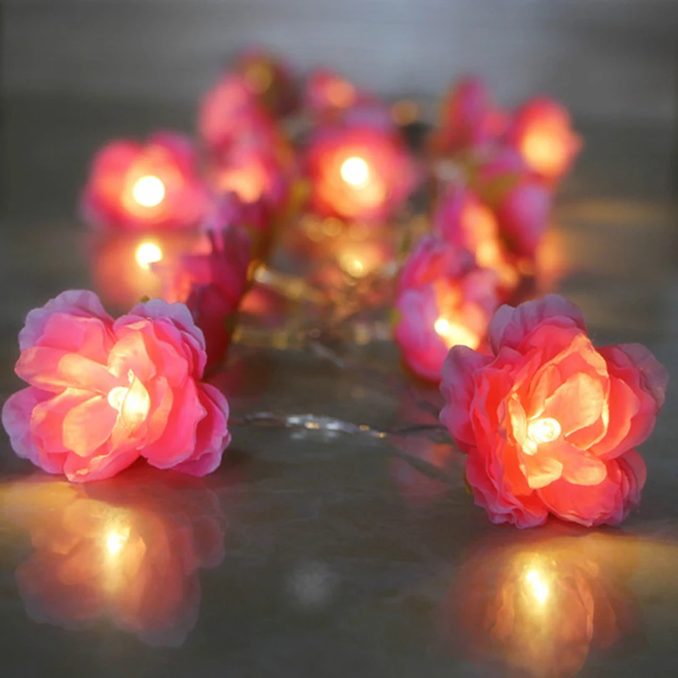

DIY floral garland with led light for wedding party decoration and Valentine's day floral gift, 1,2,3,4 meter option