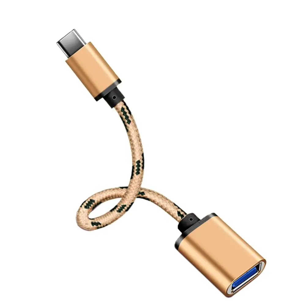 Type-C USB 2,0 type C штекер USB 2,0 A Женский OTG Кабель-адаптер для передачи данных OTG Кабель-Адаптер Для Sansumg LG sony htc Xiaomi Andriod - Цвет: Золотой