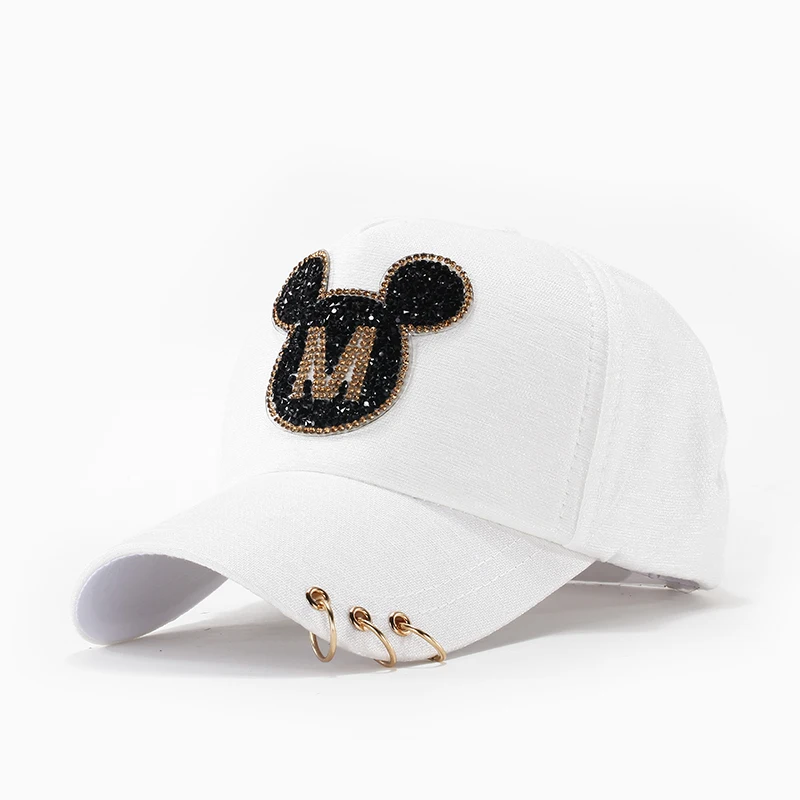 Andybeatty Women Baseball Caps Sun Hats Breathable Cotton Hat Gorras Summer Cap For Women Snapback Casquette Mickey pattern