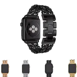 Нержавеющая сталь ремешок для Apple Watch группа 42/38 мм ссылка браслет металлический браслет для iWatch серии 3/2/1 Часы Аксессуары Пояса