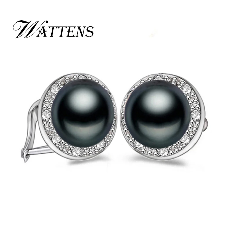 Wattens 100 Genuine Natural Pearl Stud Earrings Jewelry With Wattens 100 Genuine Natural Pearl Stud Earrings Jewelry With Erfly Buckle For Women New Fashion In From