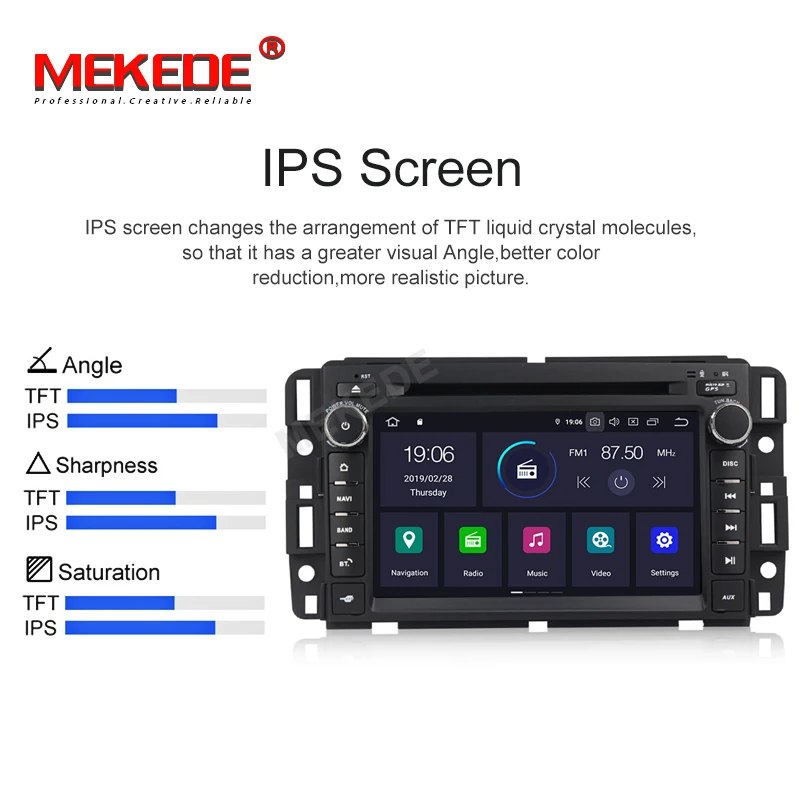 Sale Mekede Android9.0 Built in DSP IPS Car DvD GPS Multimedia Player For Chevrolet/Silverado/Tahoe/Monte GMC Yukon/Denali/Acadia 4
