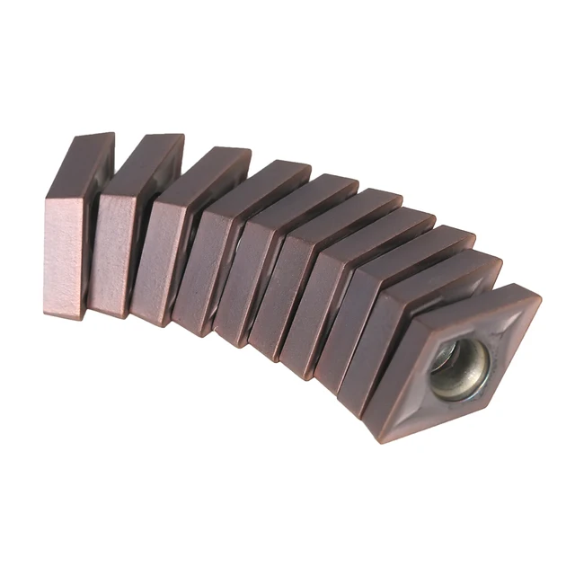 10PCS/box Carbide Inserts Cutter Turning Inserts Tool  DCMT0702 YBC205 CNC Blades Set for Lathe Turning Boring Tool