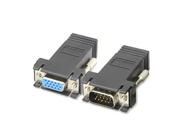 

by dhl or ems 200pcs VGA Extender Female/Male to Lan Cat5 Cat5e/6 RJ45 Ethernet Female Adapter Requires No External Power