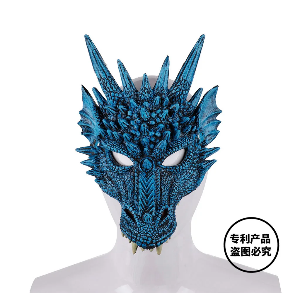 Маскарадная 3D маска из пенополиуретана для Хэллоуина Mardi Gras страшная дракона в