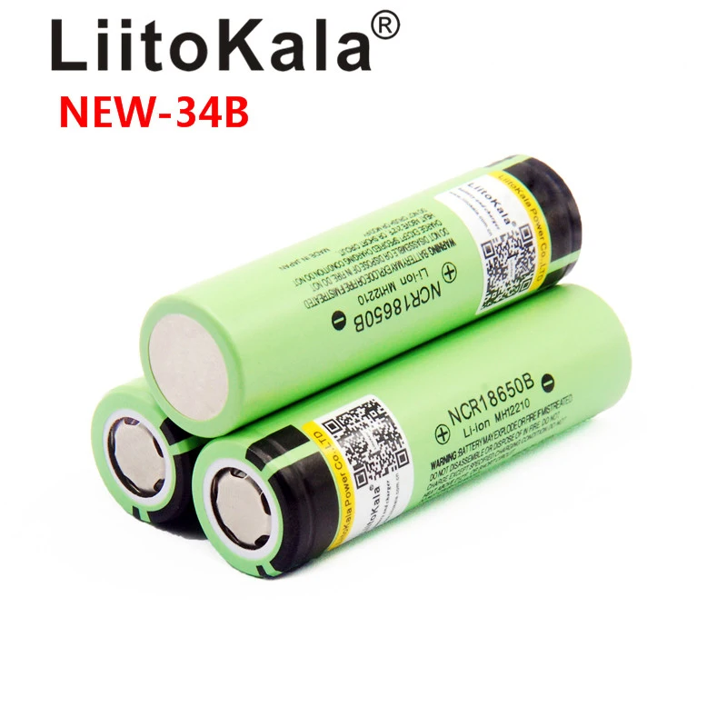 Литий ионный аккумулятор Liitokala 100% оригинальный 3 7 В NCR18650 34B 3400 мАч|battery 18650 3400mah|battery