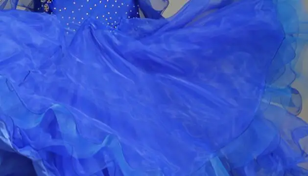 Стандартное бальное танцевальное платье es для женщин, высокое качество, дешевый бальный танцевальный костюм для взрослых, вальс, бальное платье для соревнований - Цвет: Королевский синий