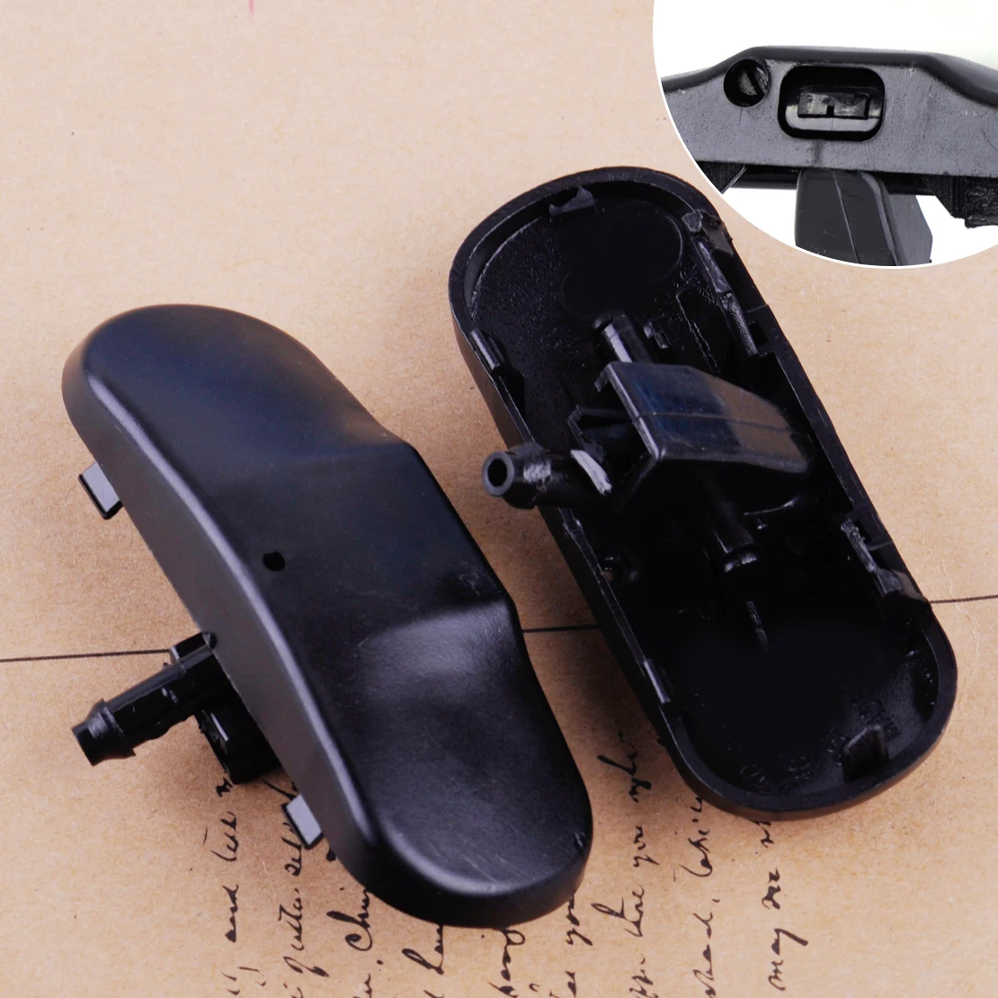 

beler 2pcs Car Windshield Washer Jet Spray Nozzle Accessories Fit for VW Jetta Golf MK5 MK6 Passat B6 B7 2KD 955 985