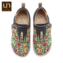 UIN Sagrada Familia дизайнерская парусиновая обувь с рисунком для больших детей, легкие мягкие повседневные кроссовки на липучке для девочек и мальчиков