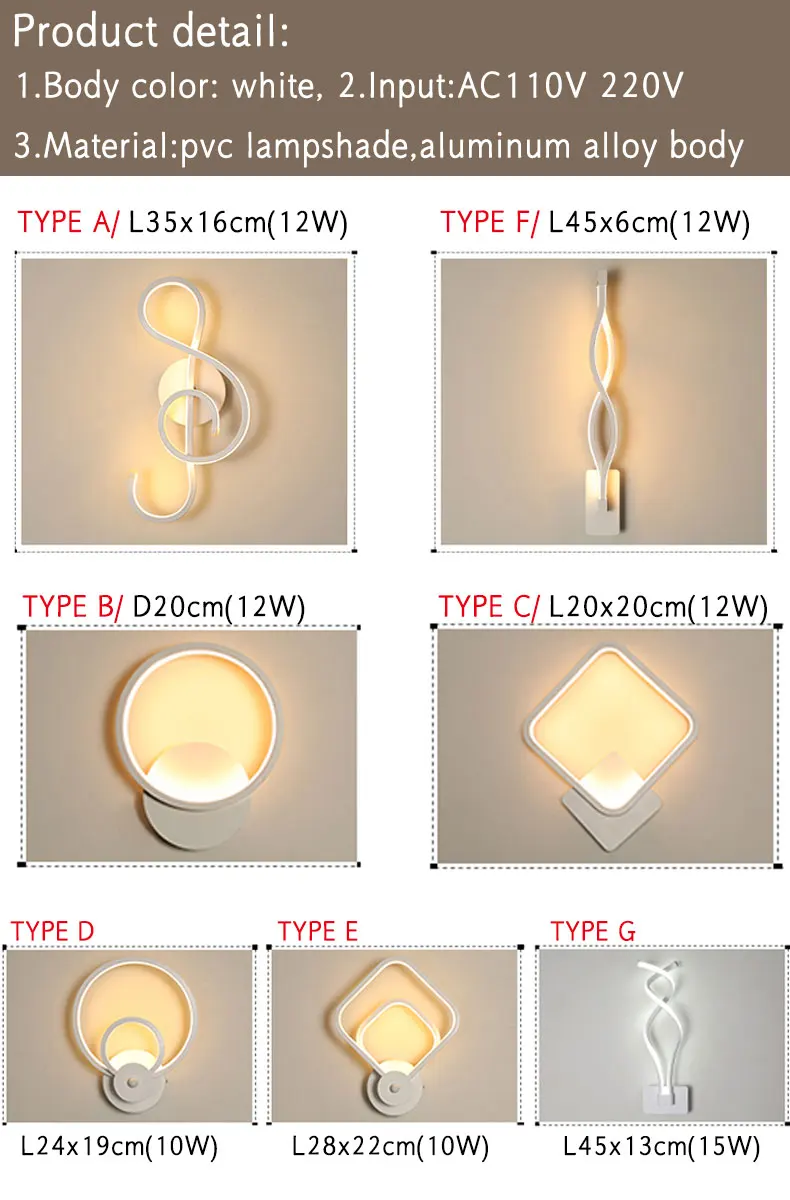 Настенный современный светодиодный настенный светильник для гостиной, спальни, прикроватной тумбочки, светильники, белый Креативный светодиодный настенный светильник, Wandlamp Lustres