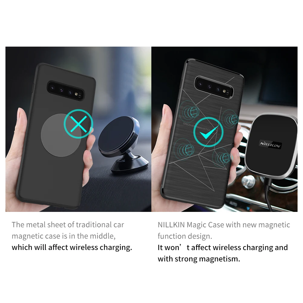 Чехол Nillkin для Samsung Galaxy S10 Plus волшебный QI чехол беспроводного зарядного приемника