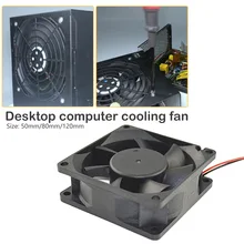 Ventilateur de refroidissement pour radiateur d'ordinateur, connecteur à 2 broches, 50 80 120mm, accessoires pour CPU 12V DC