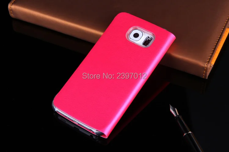 SZAICHGSI 200 шт/партия откидная крышка PU кожаный чехол для Samsung Galaxy S6 тонкий кошелек карта мобильный телефон чехол