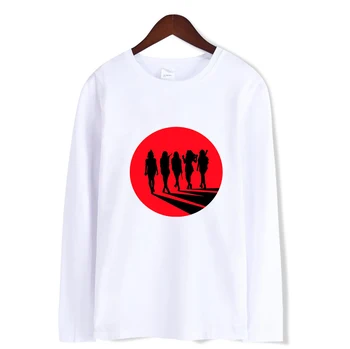 

Red Velvet Long sleeve t-shirt men's casual round neck blouse Red Velvet letter printing trend T-shirt new hot T-shirt