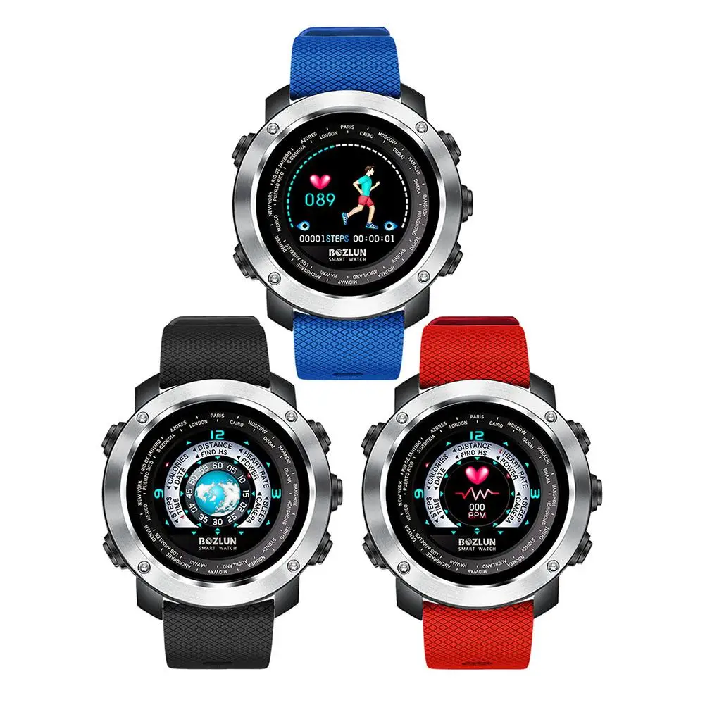 

BOZLUN W30A Version Steel Case Outdoor Sports Color Screen Smart Watch Support Heart Rate Health Monitoring Smart Reminder