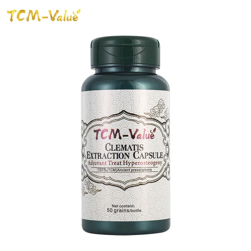 

TCM-Value Clematis Extraction Capsule, Adjuvant Treat Hyperosteogeny, Cure Cervical and lumbar spine,Cure Bone hyperplasia,50pcs