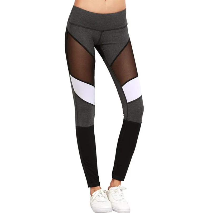 

Casual Leggings Women Fitness Leggings Autumn Winter Workout Pants New Arrival Mesh Insert Low Waist Leggings #HFR52